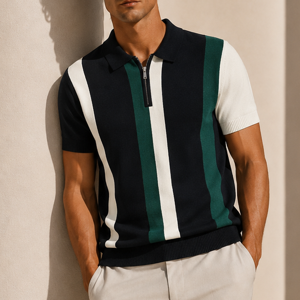 Belmont Soft Touch Half-Zip Knit Polo