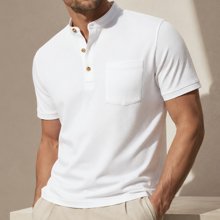 Highland Short Sleeve Slub Henley