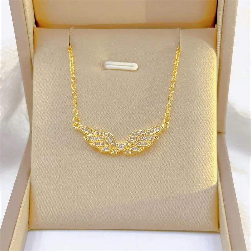 Angel Wing Stainless Steel Necklace
