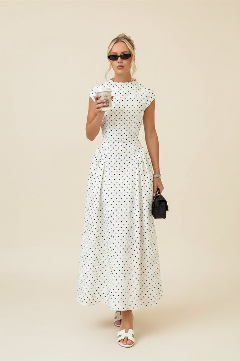 The Amélie Dot Maxi Dress